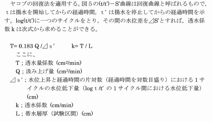 透水係数の算定