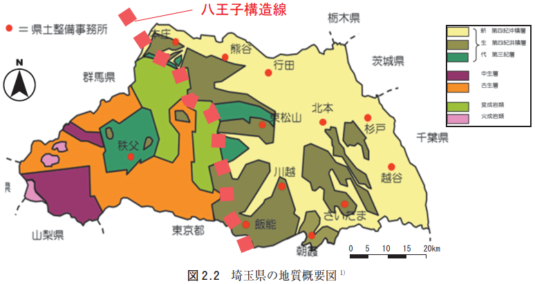 埼玉県の地質概要